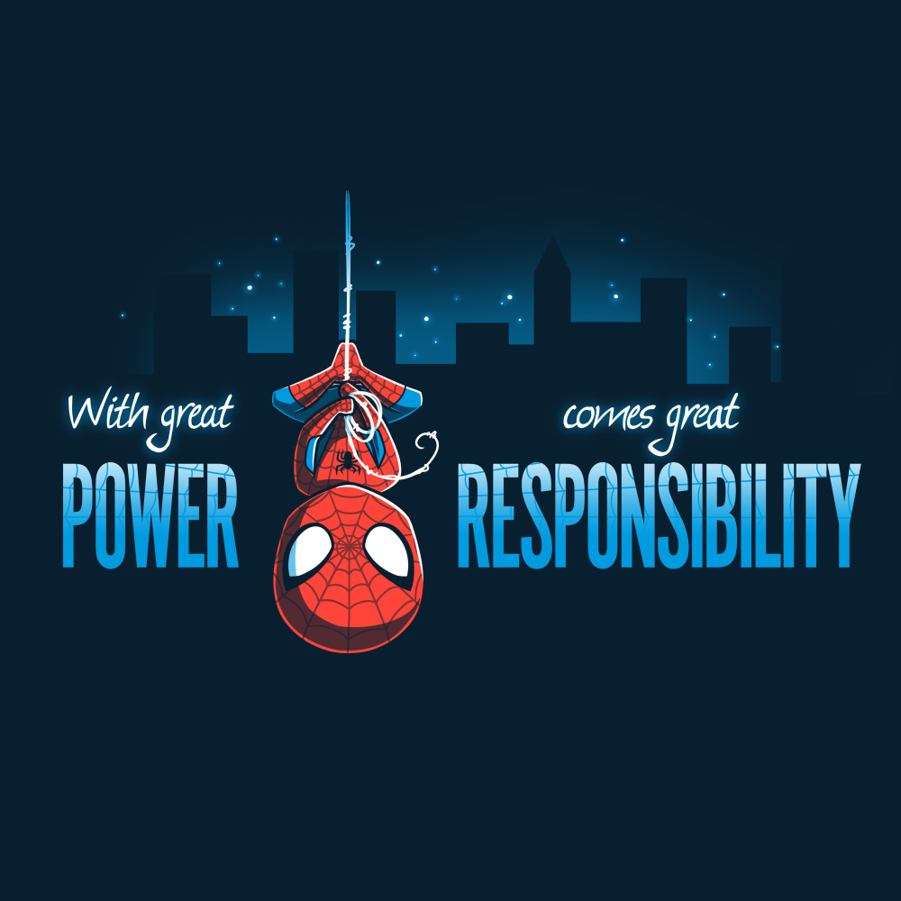 With Great Power Comes Great Responsibility Official Marvel Tee 