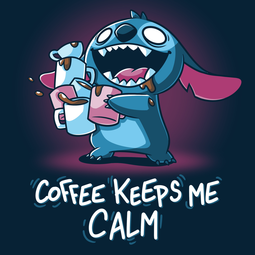 Coffee Keeps Me Calm Stitch Official Disney Tee Teeturtle