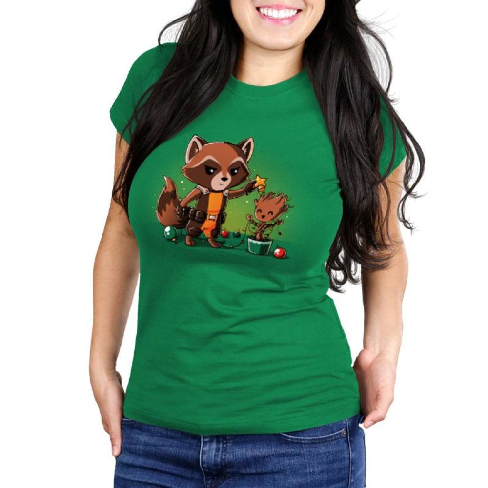 Rocket Around The Christmas Tree T Shirt Official Marvel Tee