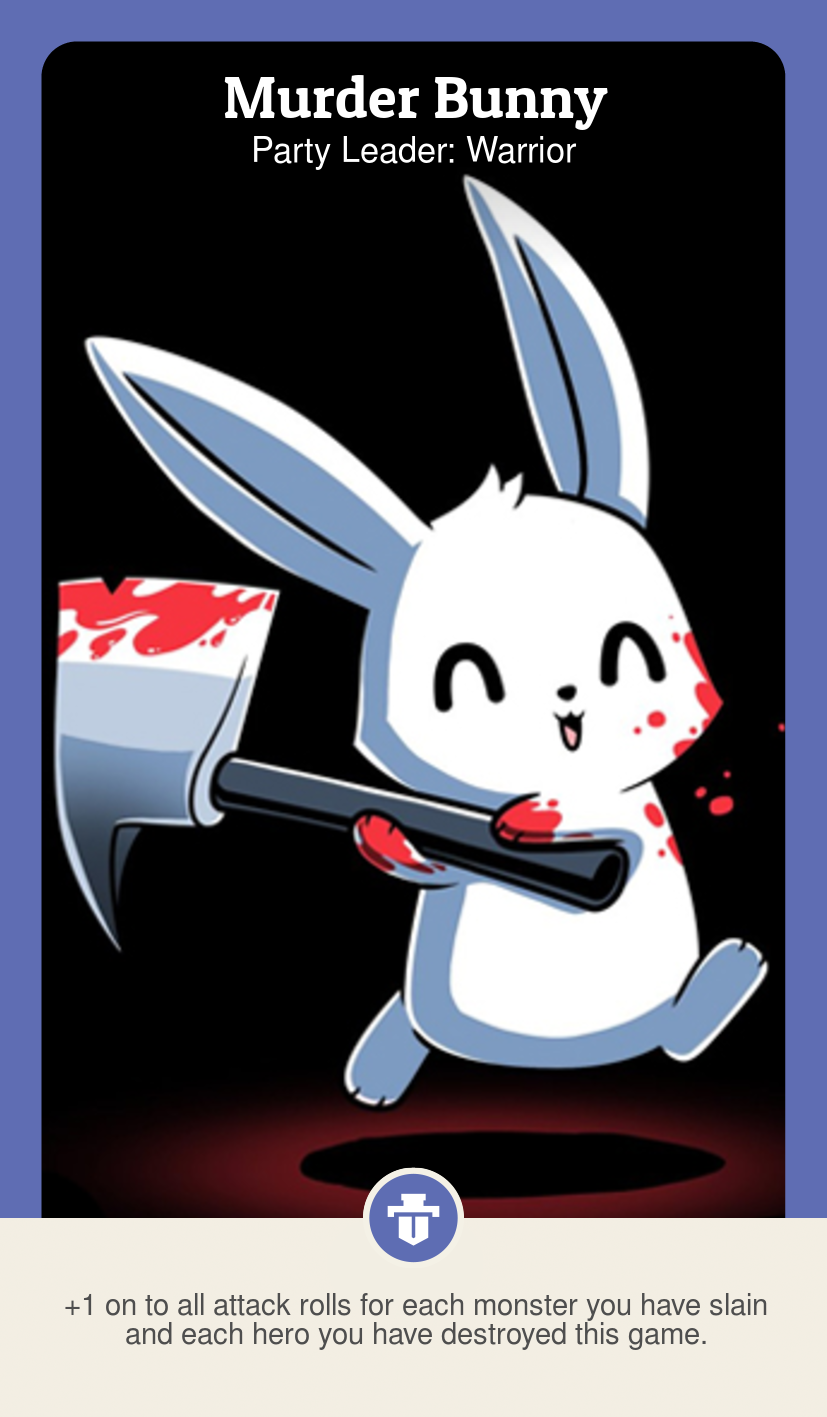 Card `Murder Bunny`, Warrior - Unstable Games