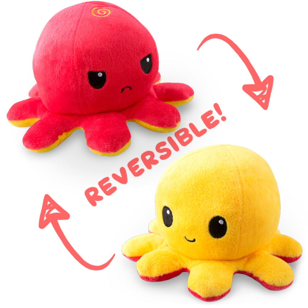 teeturtle reversible octopus mini plush