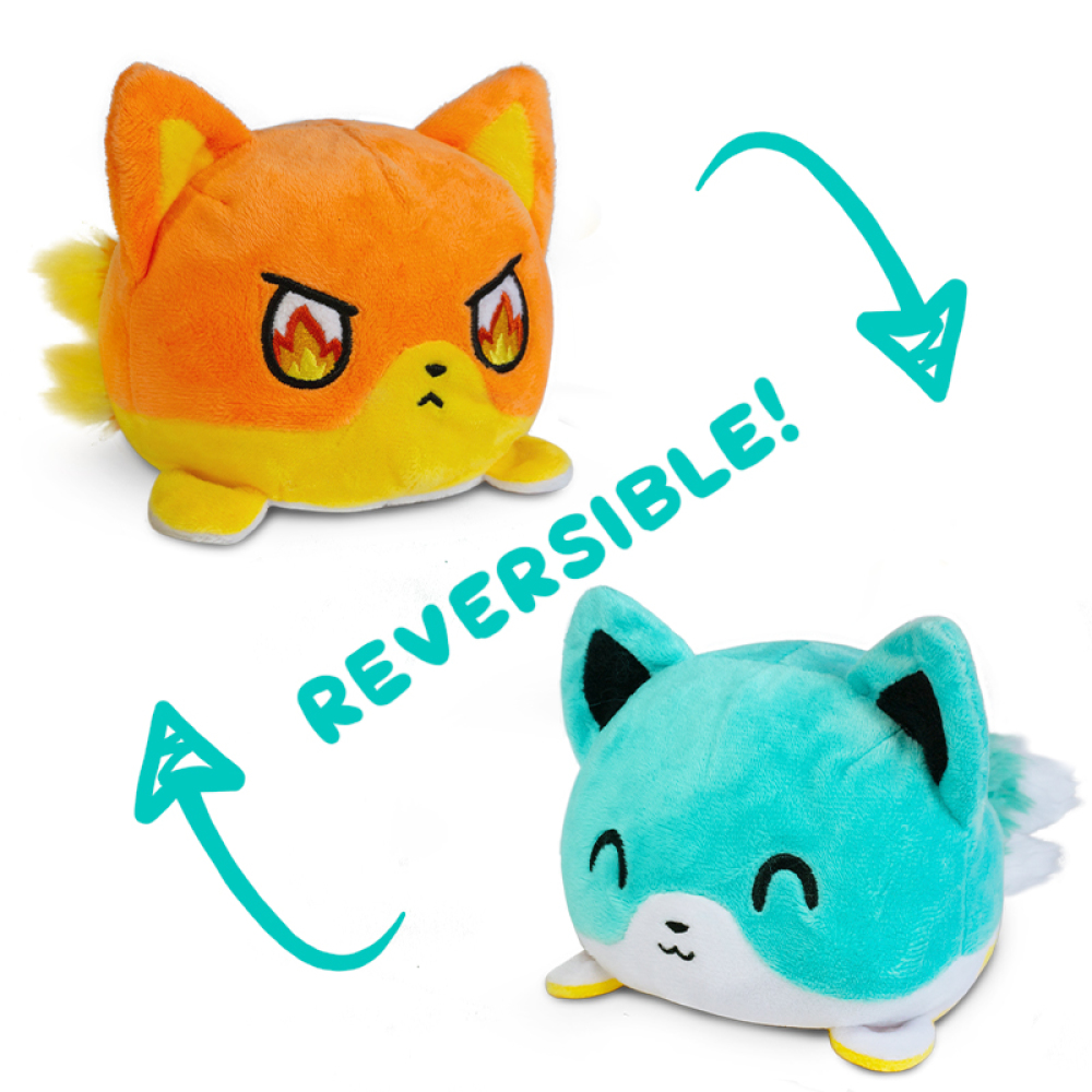 reversible plush fox